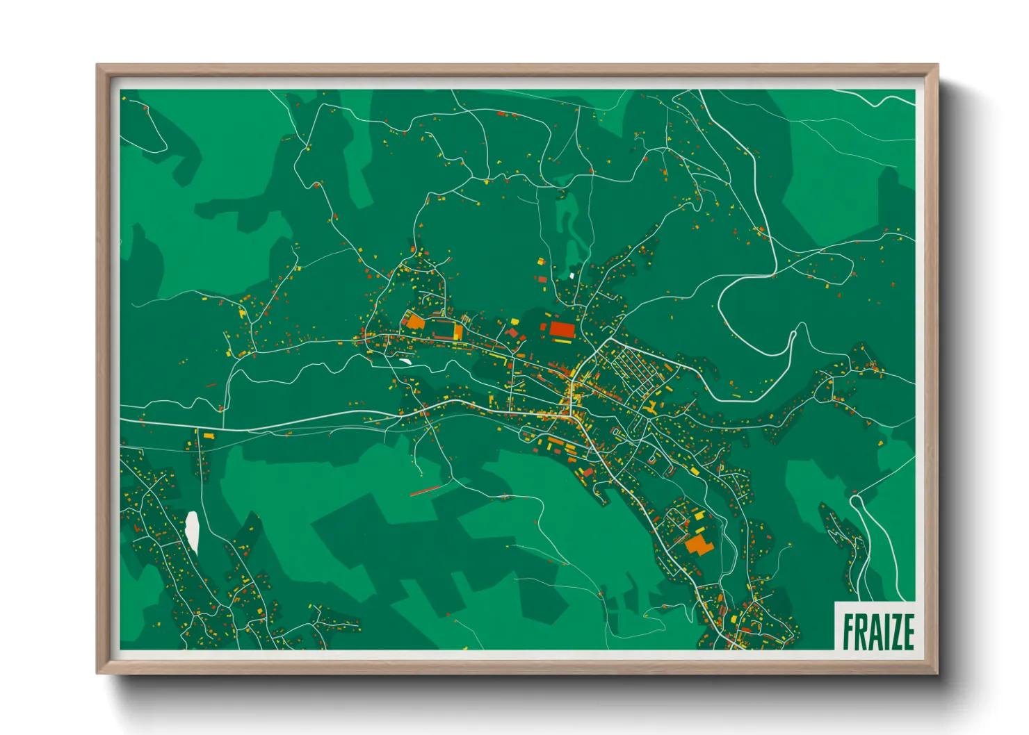 Une affiche de carte sur Fraize