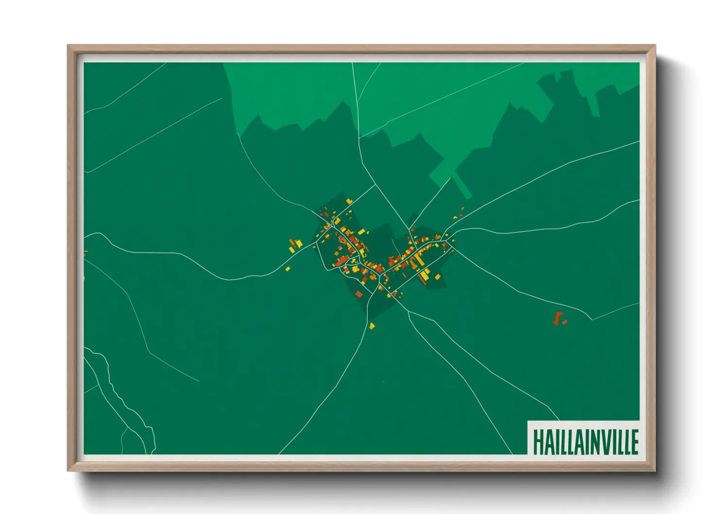 Une affiche de carte sur Haillainville