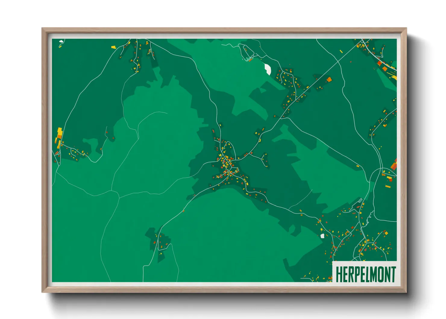 Une affiche de carte sur Herpelmont