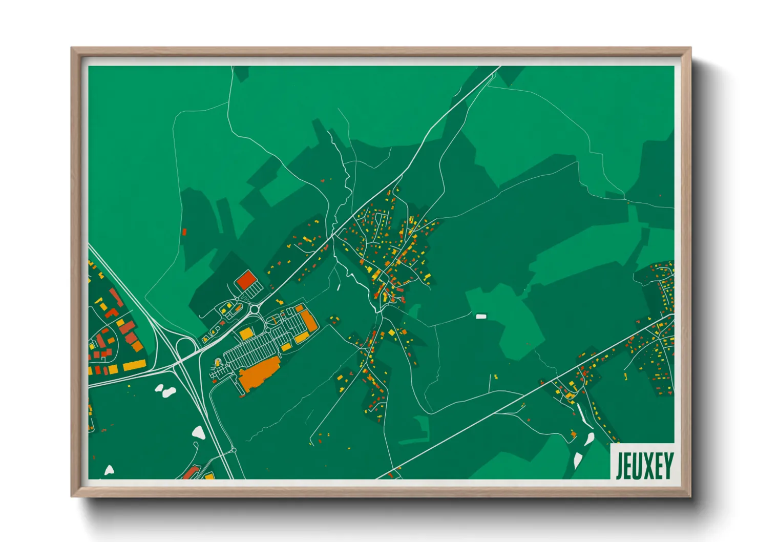 Une affiche de carte sur Jeuxey
