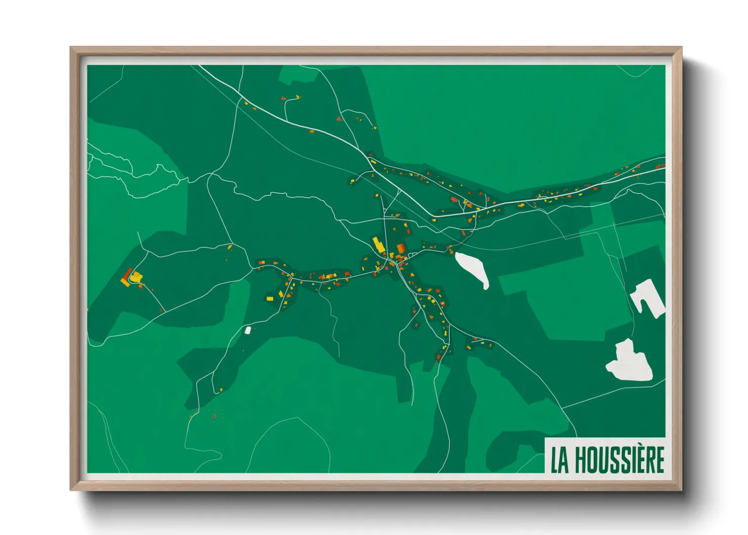 Une affiche de carte sur La Houssière