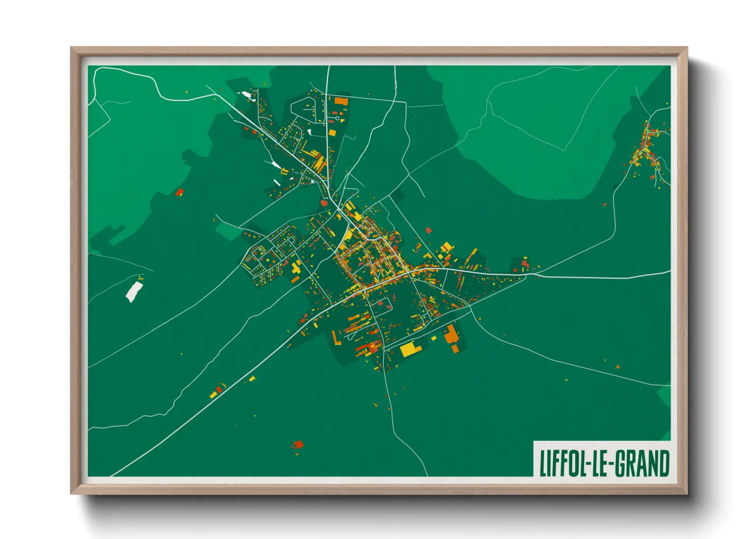 Une affiche de carte sur Liffol-le-Grand