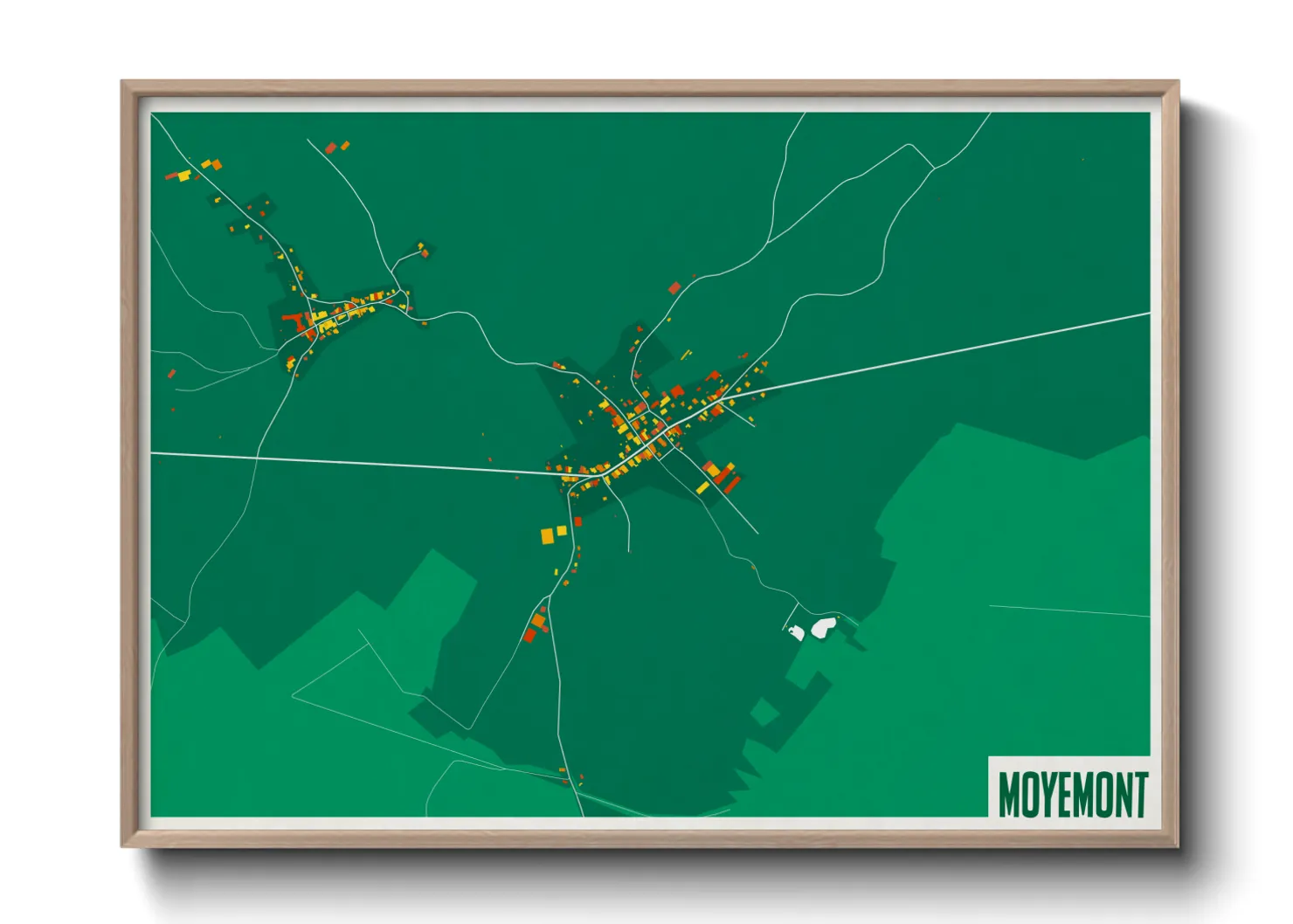 Une affiche de carte sur Moyemont