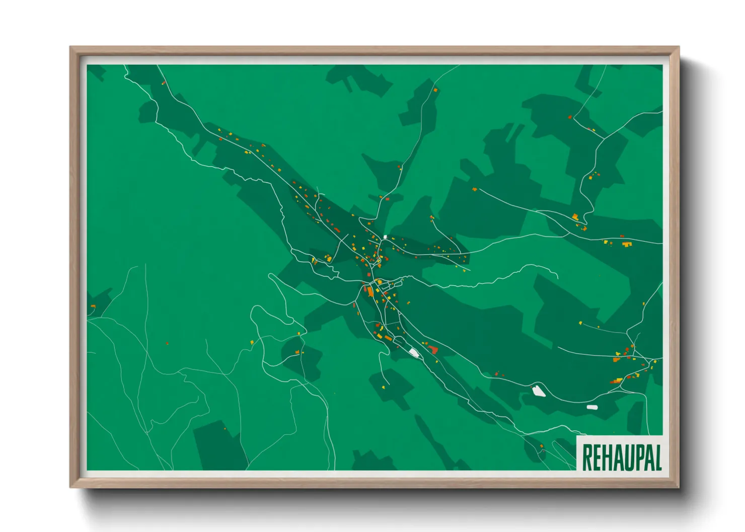 Une affiche de carte sur Rehaupal