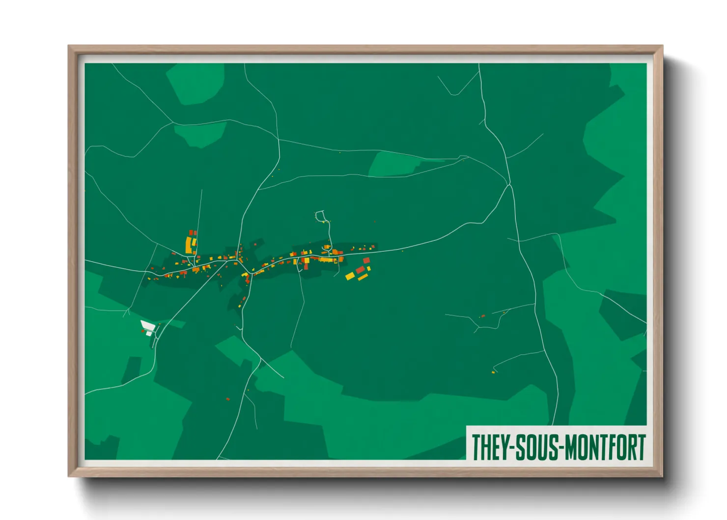 Une affiche de carte sur They-sous-Montfort