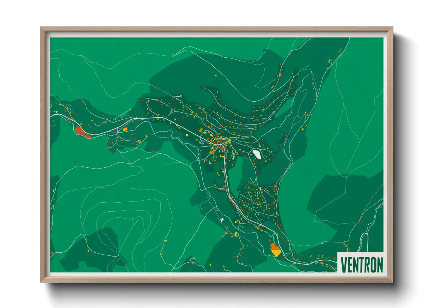 Une affiche de carte sur Ventron