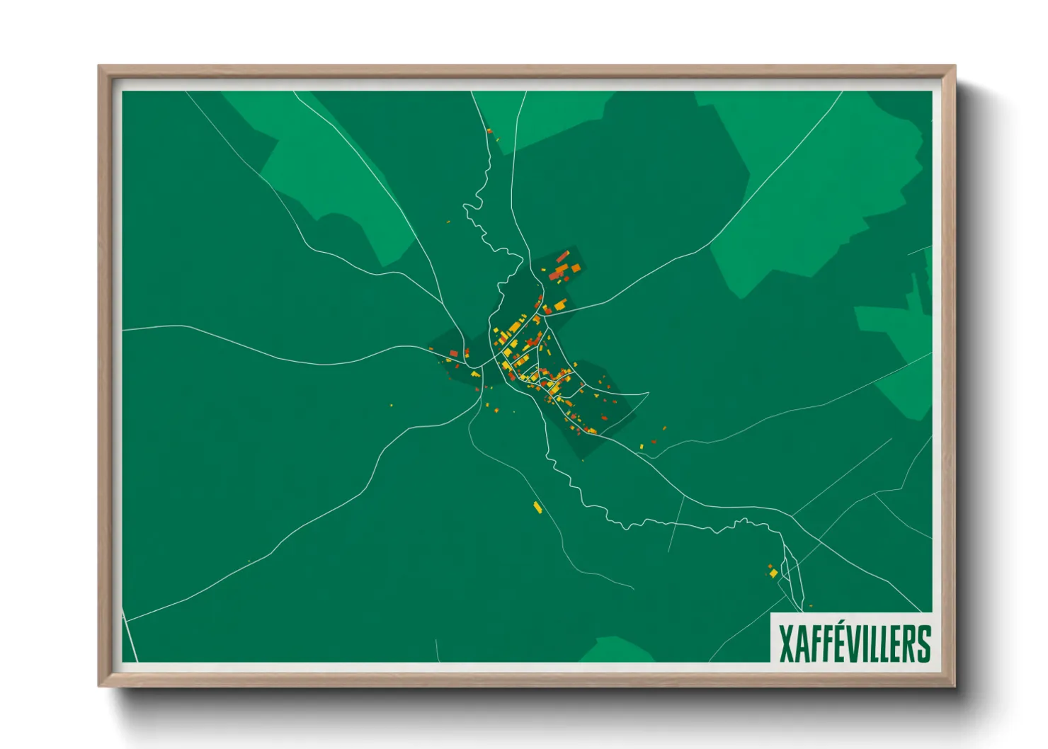 Une affiche de carte sur Xaffévillers