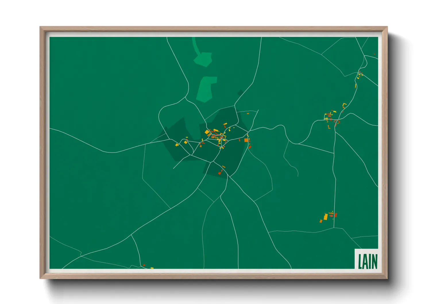 Une affiche de carte sur Lain