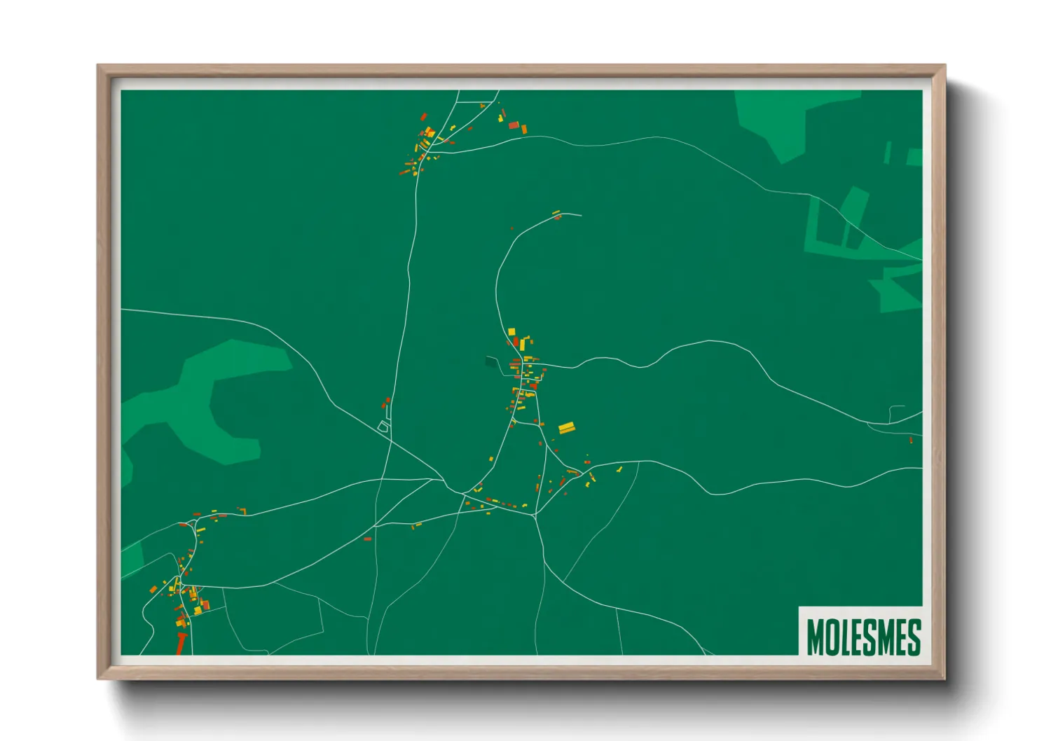 Une affiche de carte sur Molesmes