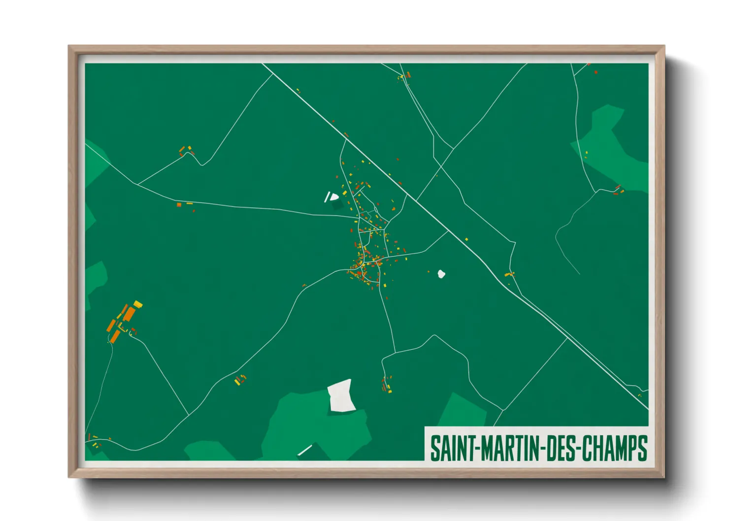 Une affiche de carte sur Saint-Martin-des-Champs