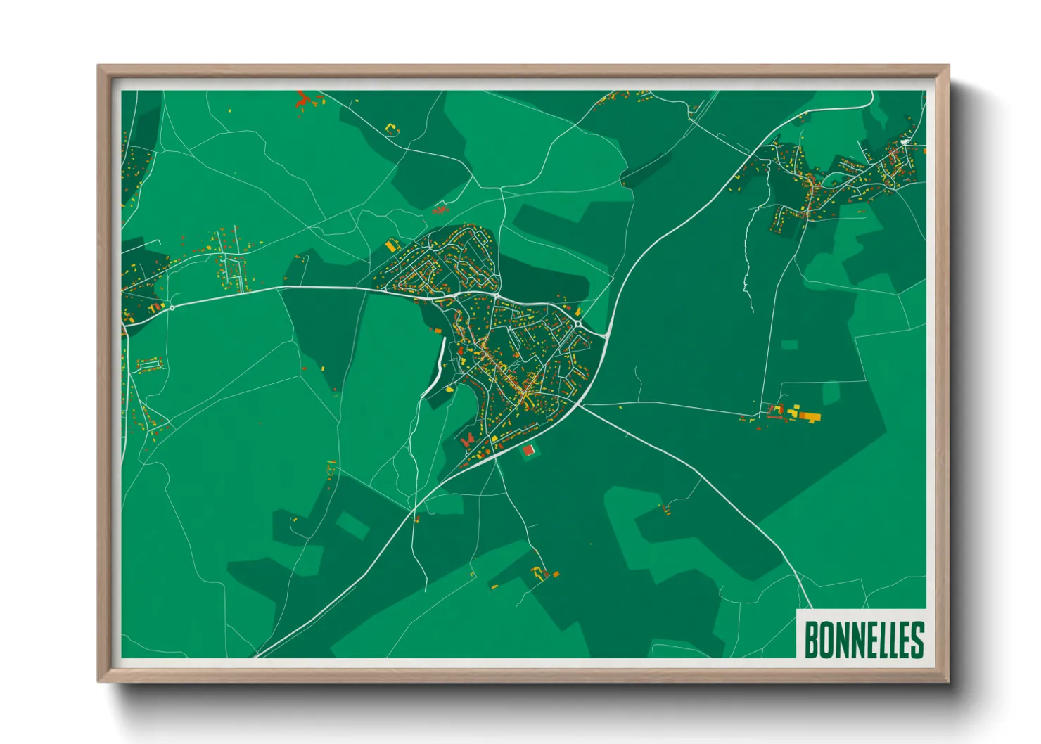 Une affiche de carte sur Bonnelles