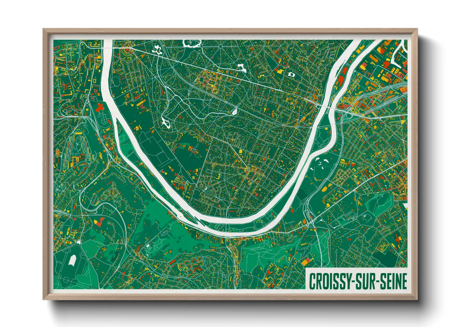 Une affiche de carte sur Croissy-sur-Seine