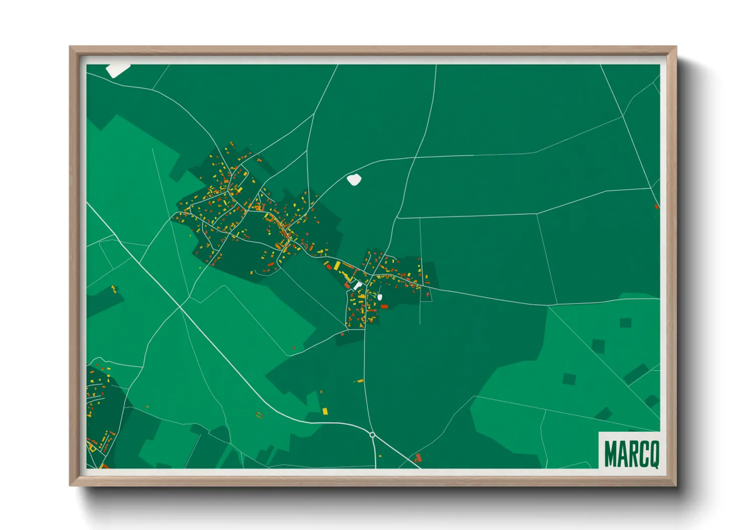 Une affiche de carte sur Marcq
