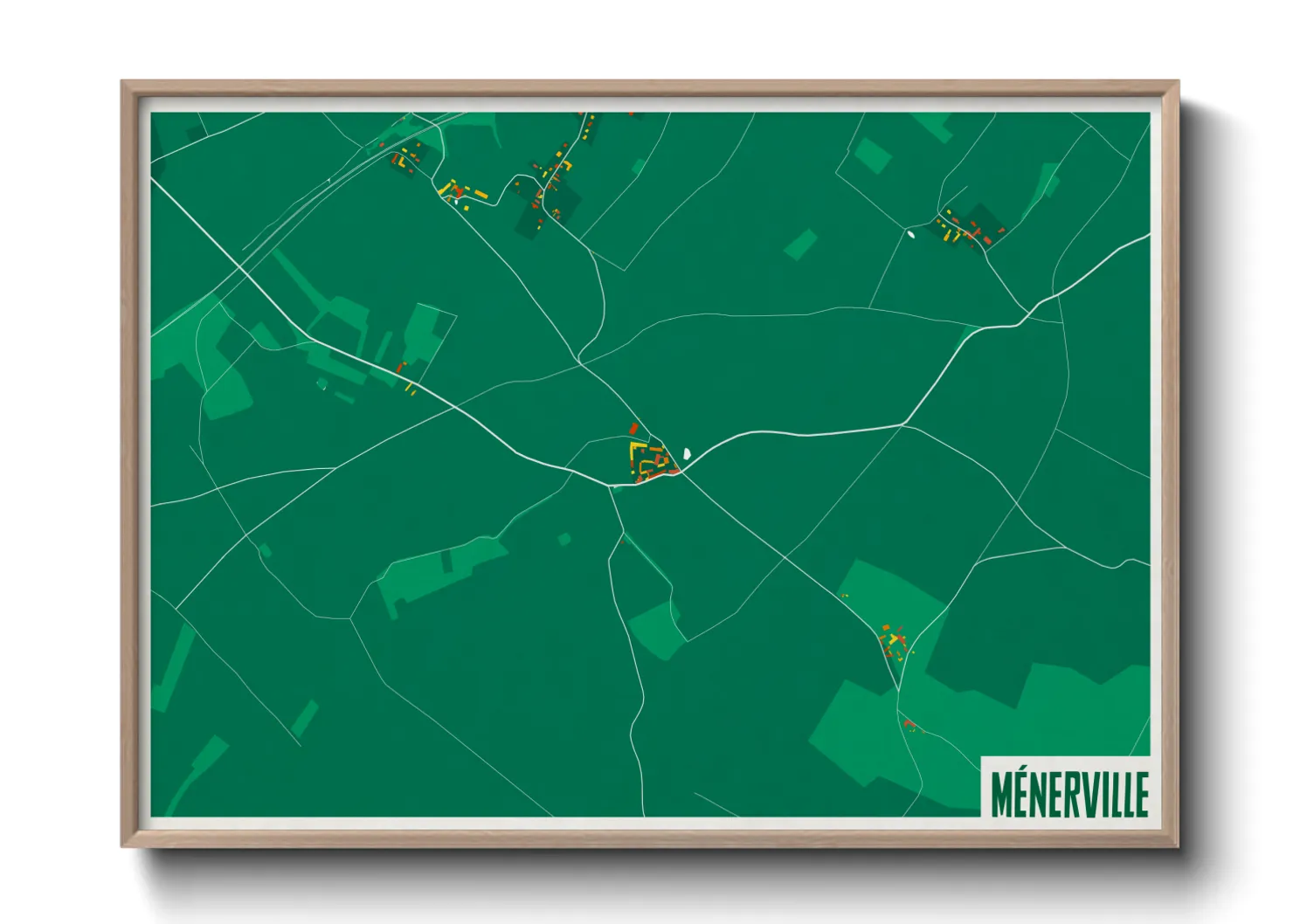 Une affiche de carte sur Ménerville