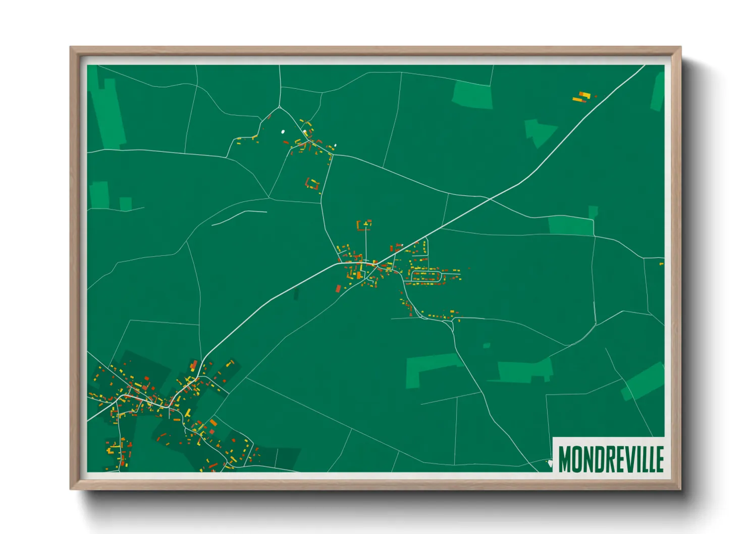 Une affiche de carte sur Mondreville