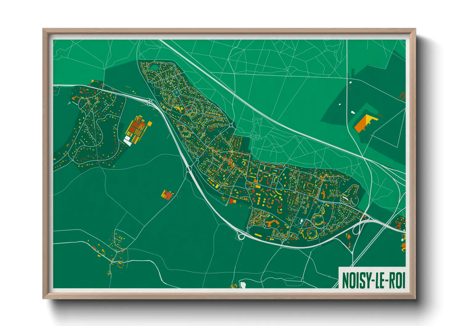 Une affiche de carte sur Noisy-le-Roi
