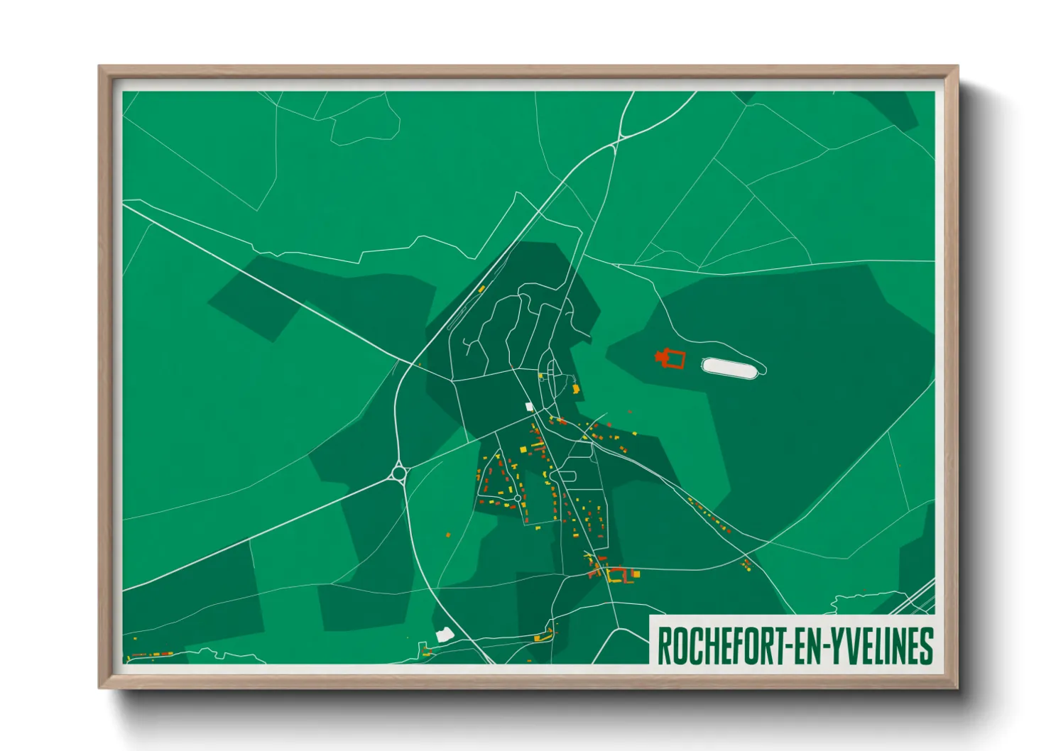 Une affiche de carte sur Rochefort-en-Yvelines