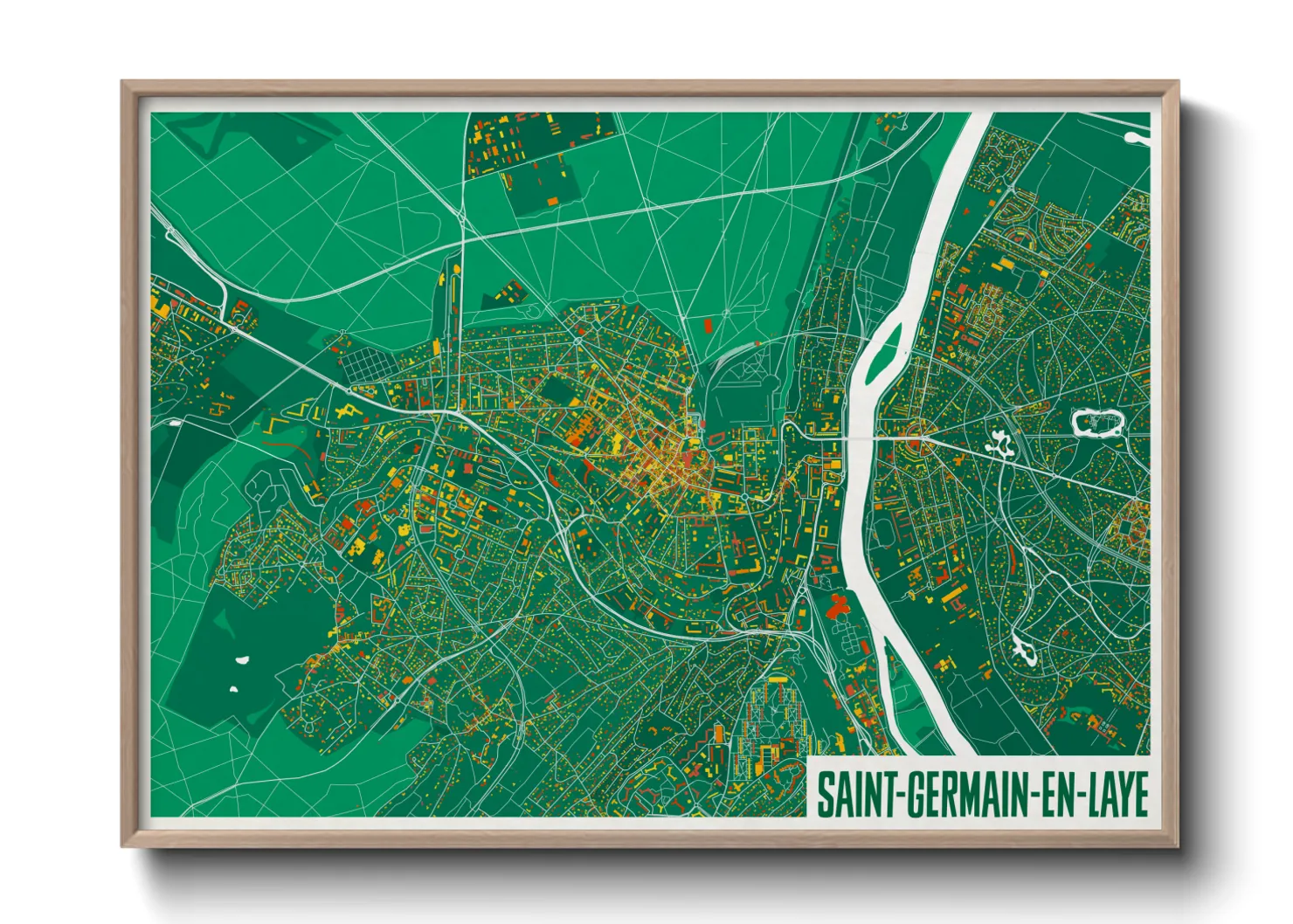 Une affiche de carte sur Saint-Germain-en-Laye