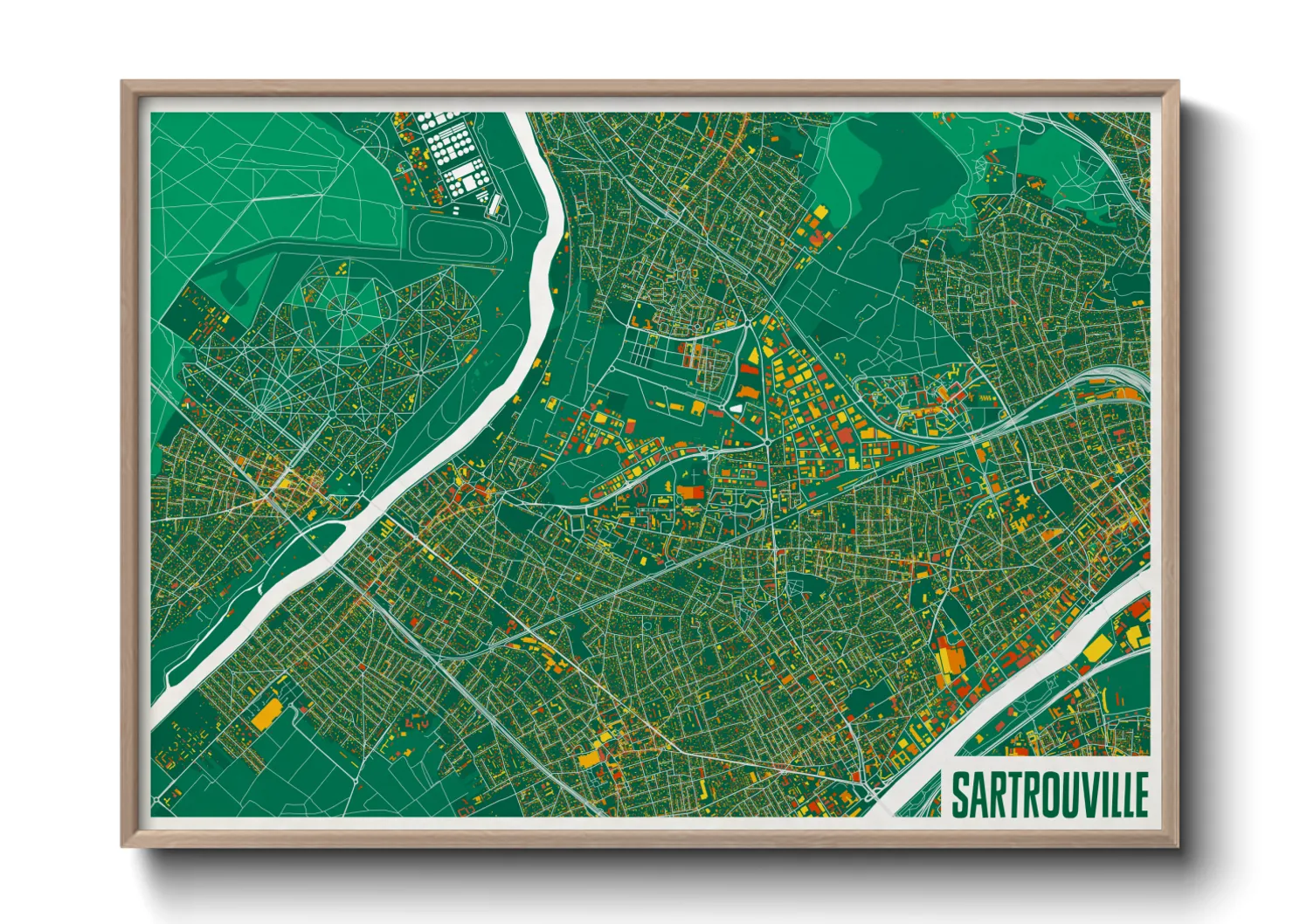 Une affiche de carte sur Sartrouville