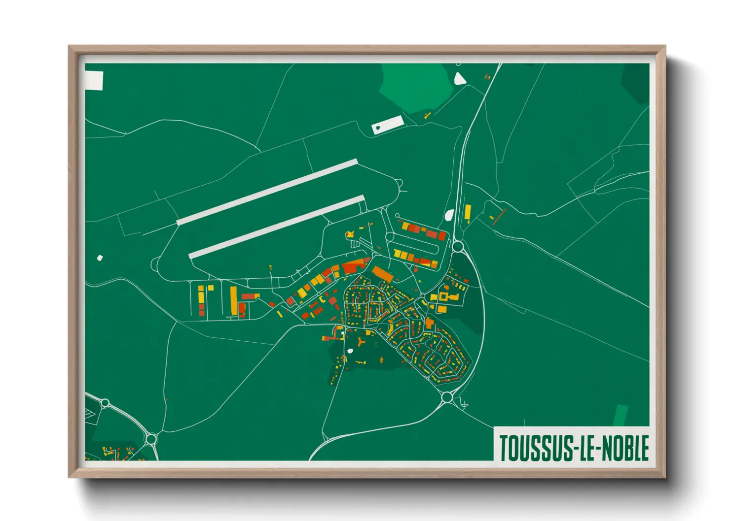 Une affiche de carte sur Toussus-le-Noble