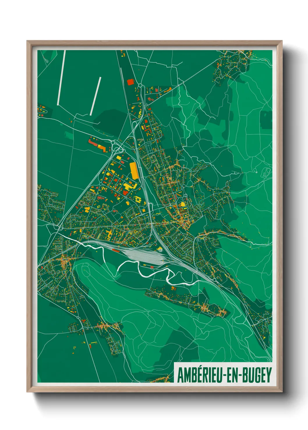 Un poster carteAmbérieu-en-Bugey