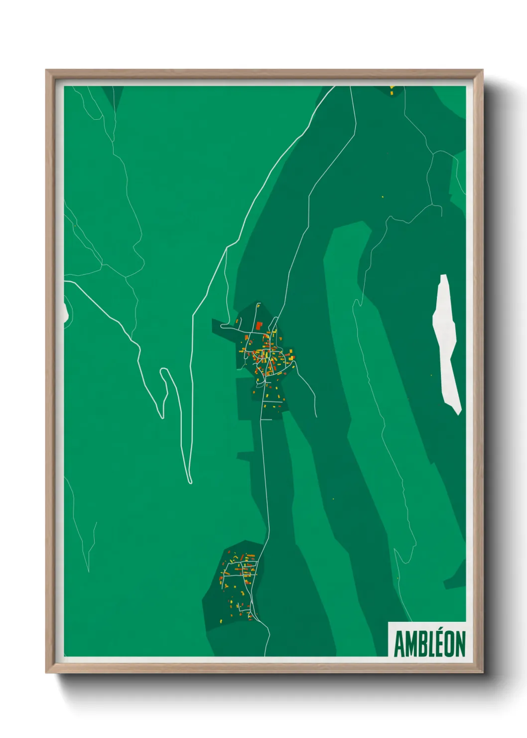 Une affiche de carte sur Ambléon