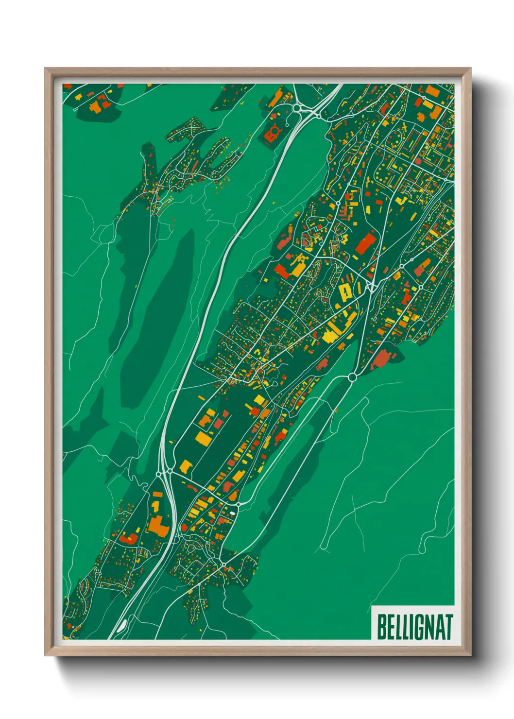Une affiche de carte sur Bellignat