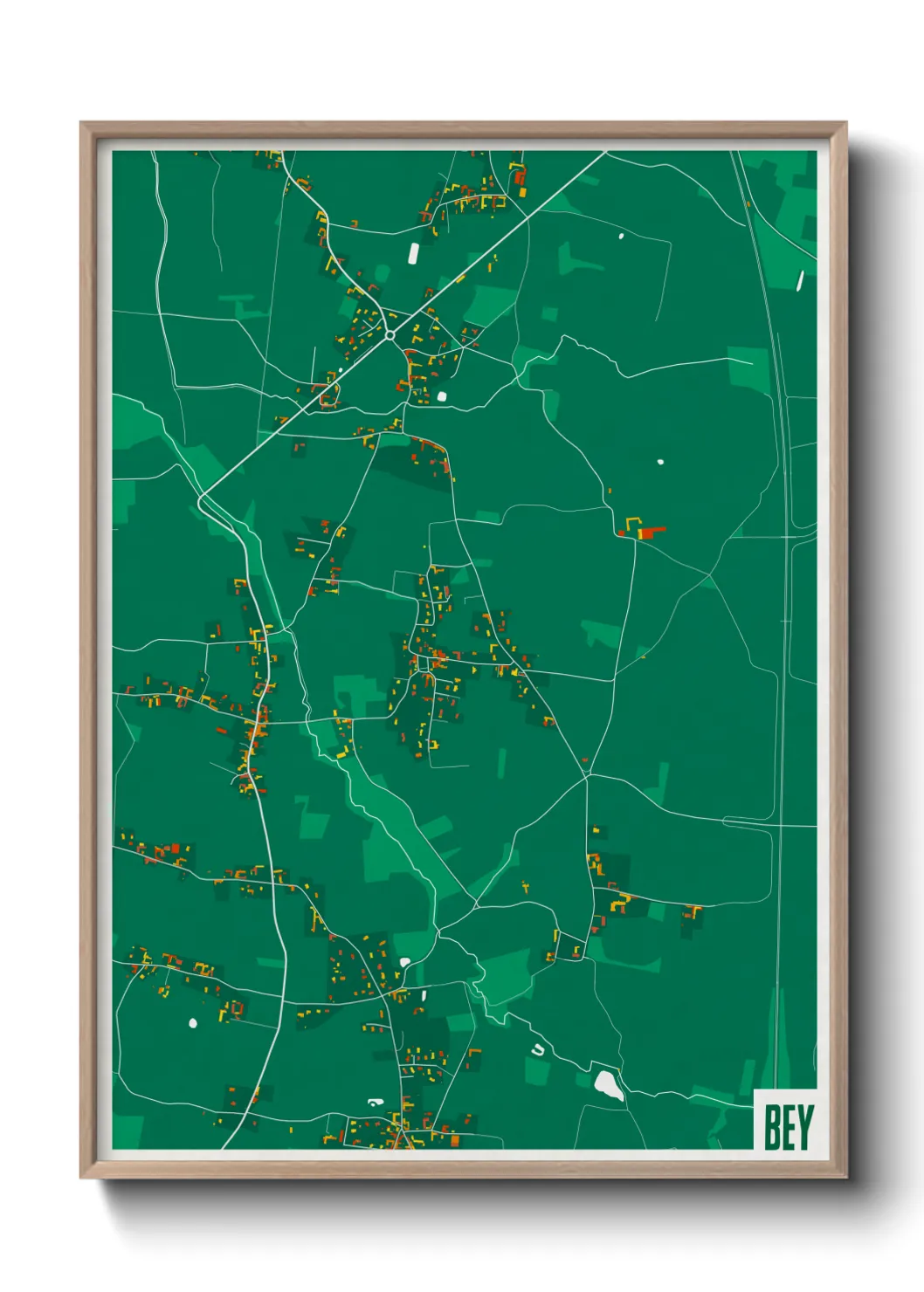 Une affiche de carte sur Bey