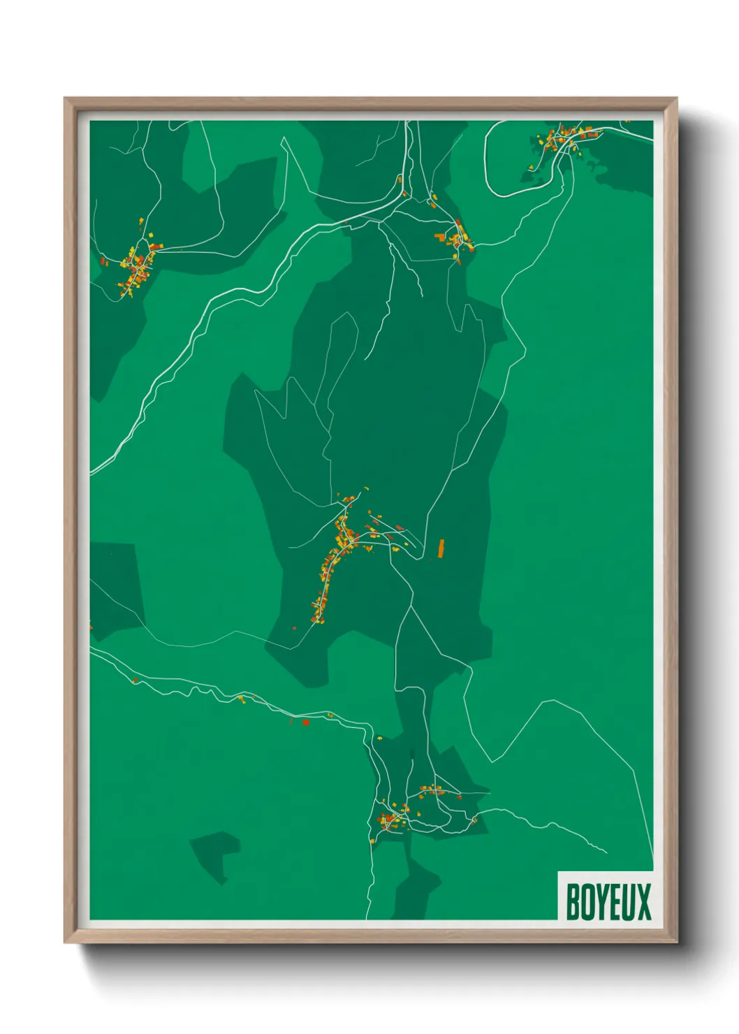 Une affiche de carte sur Boyeux