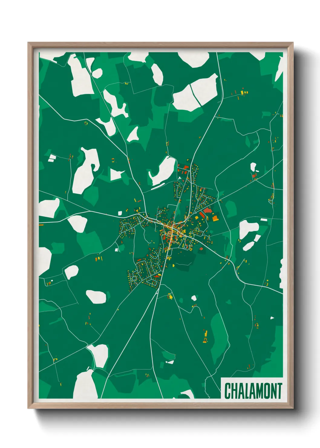 Une affiche de carte sur Chalamont