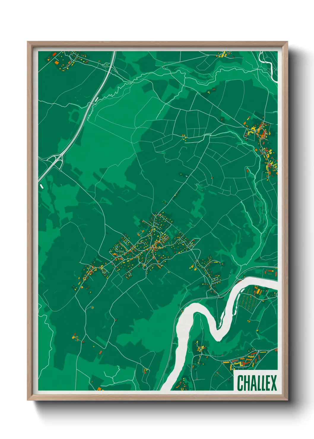 Une affiche de carte sur Challex