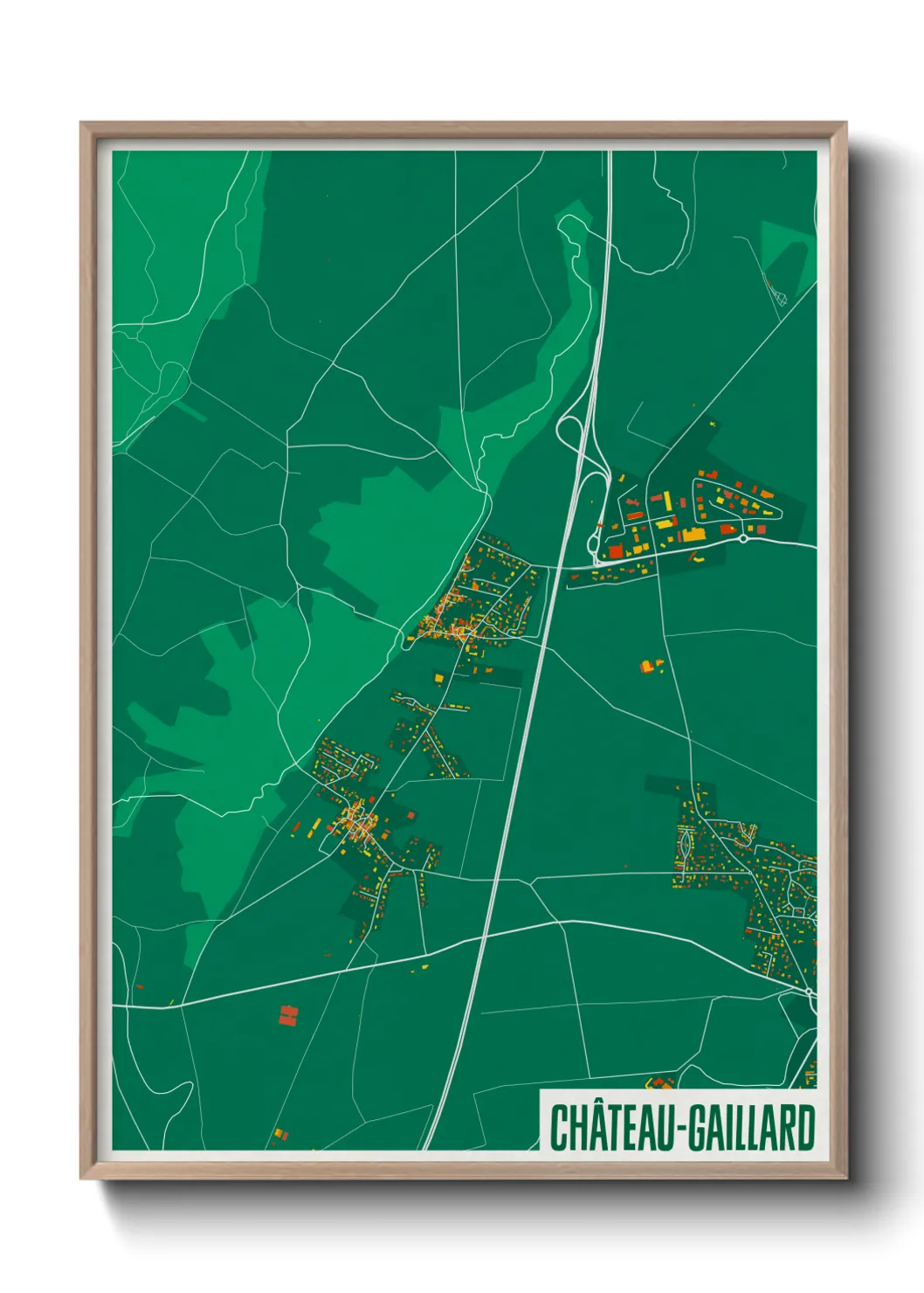 Une affiche de carte sur Château-Gaillard