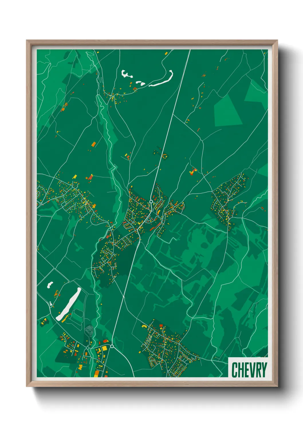 Une affiche de carte sur Chevry