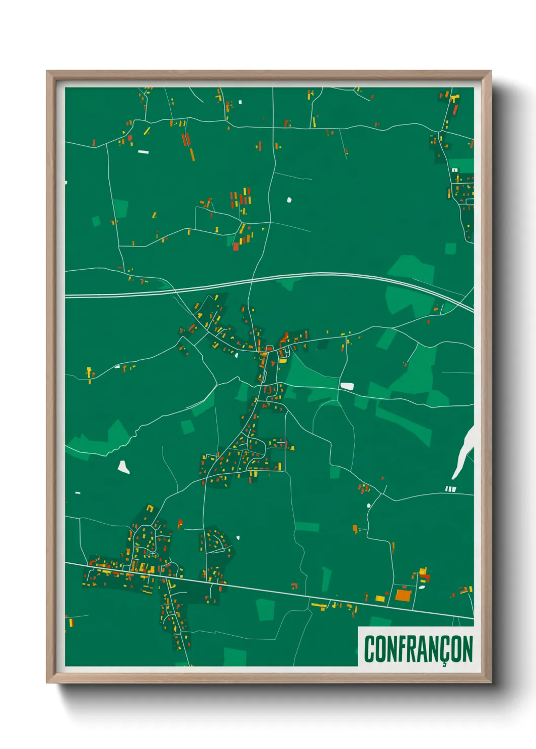 Une affiche de carte sur Confrançon