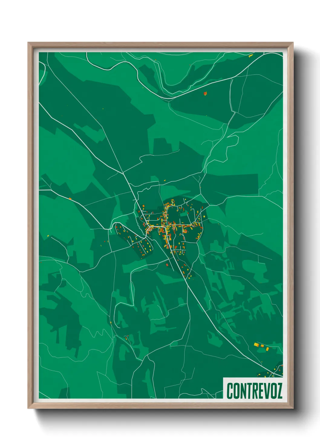 Une affiche de carte sur Contrevoz