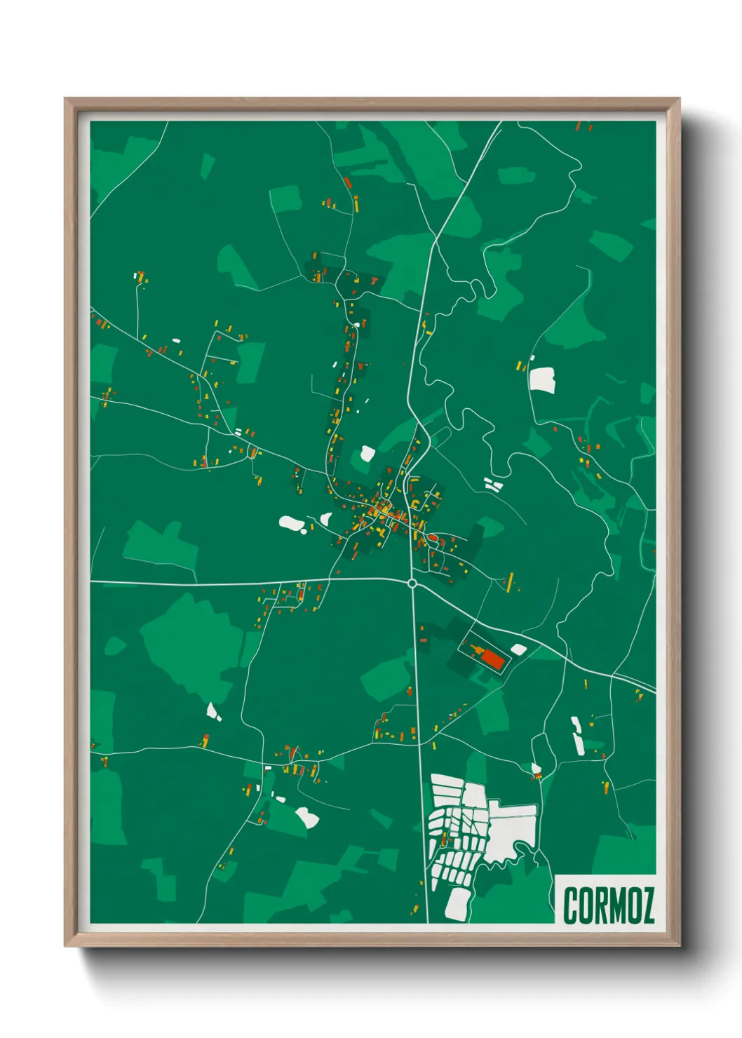 Une affiche de carte sur Cormoz