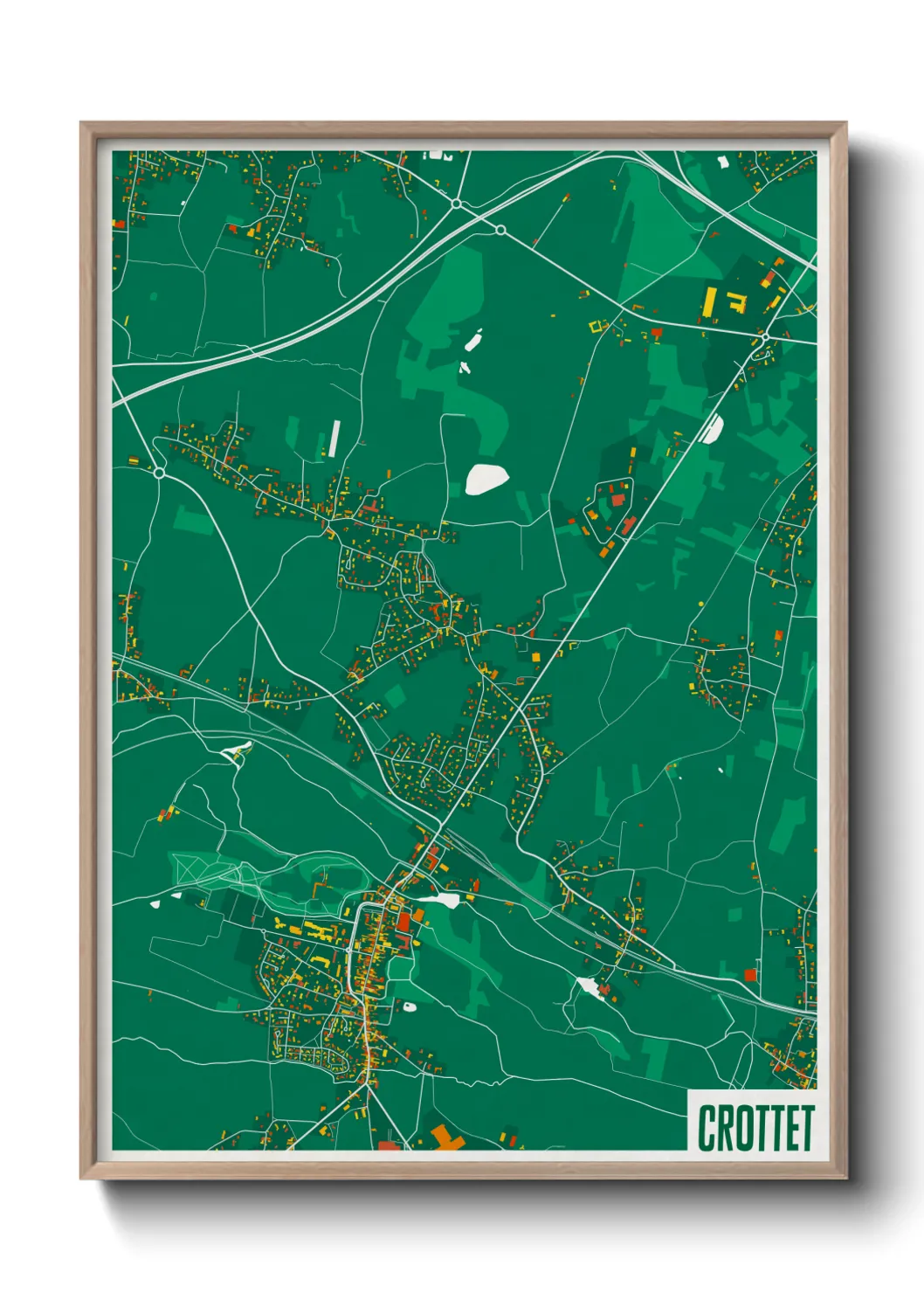 Une affiche de carte sur Crottet