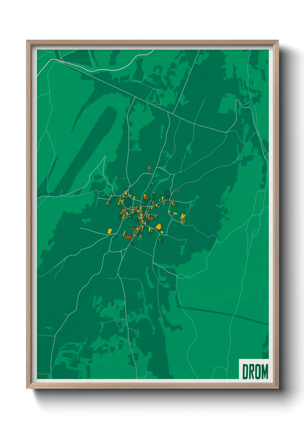 Une affiche de carte sur Drom
