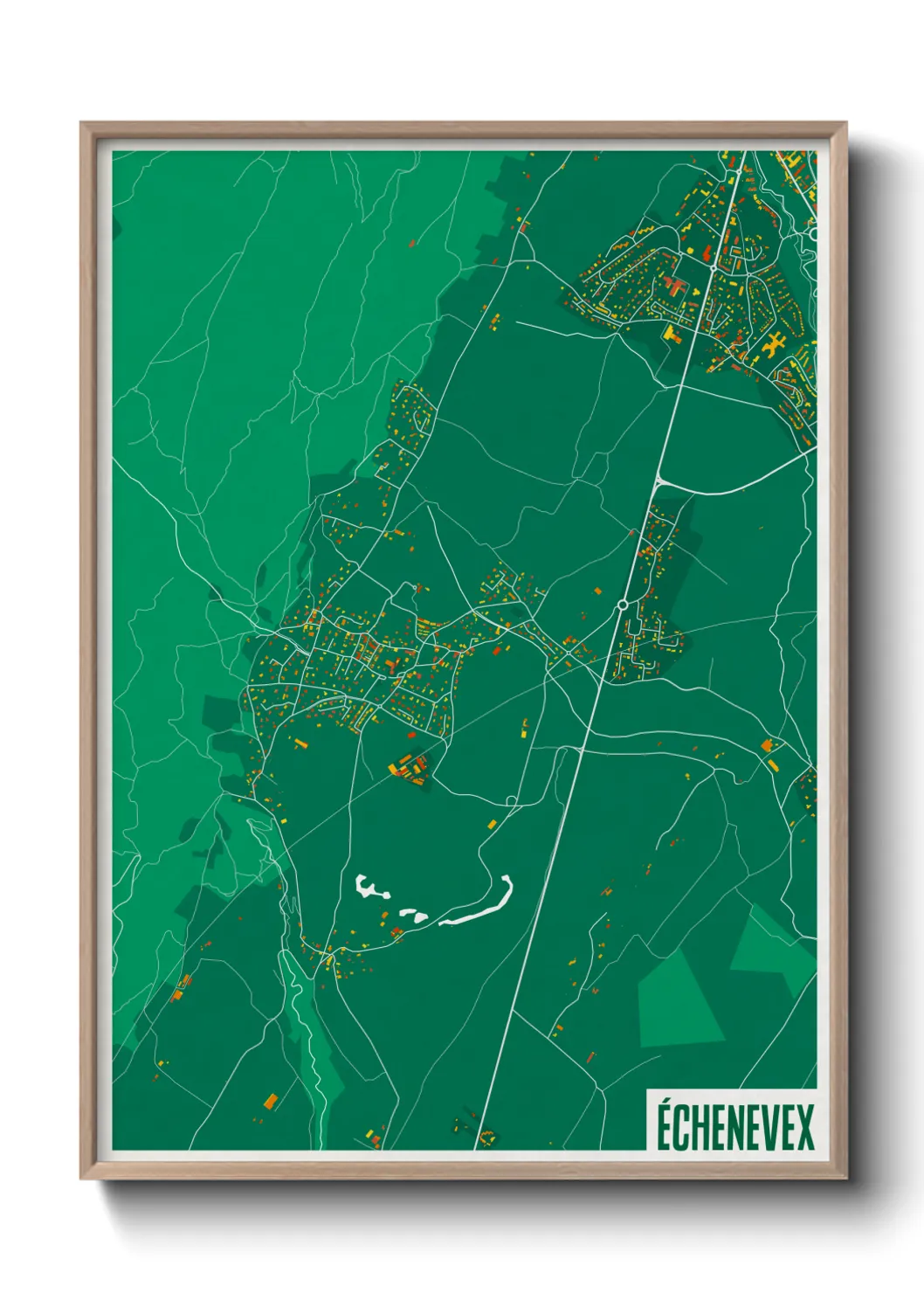 Une affiche de carte sur Échenevex