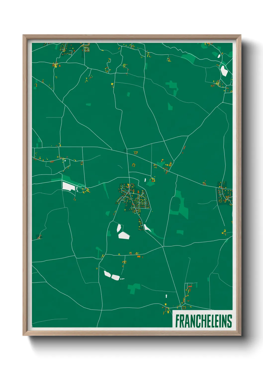 Une affiche de carte sur Francheleins