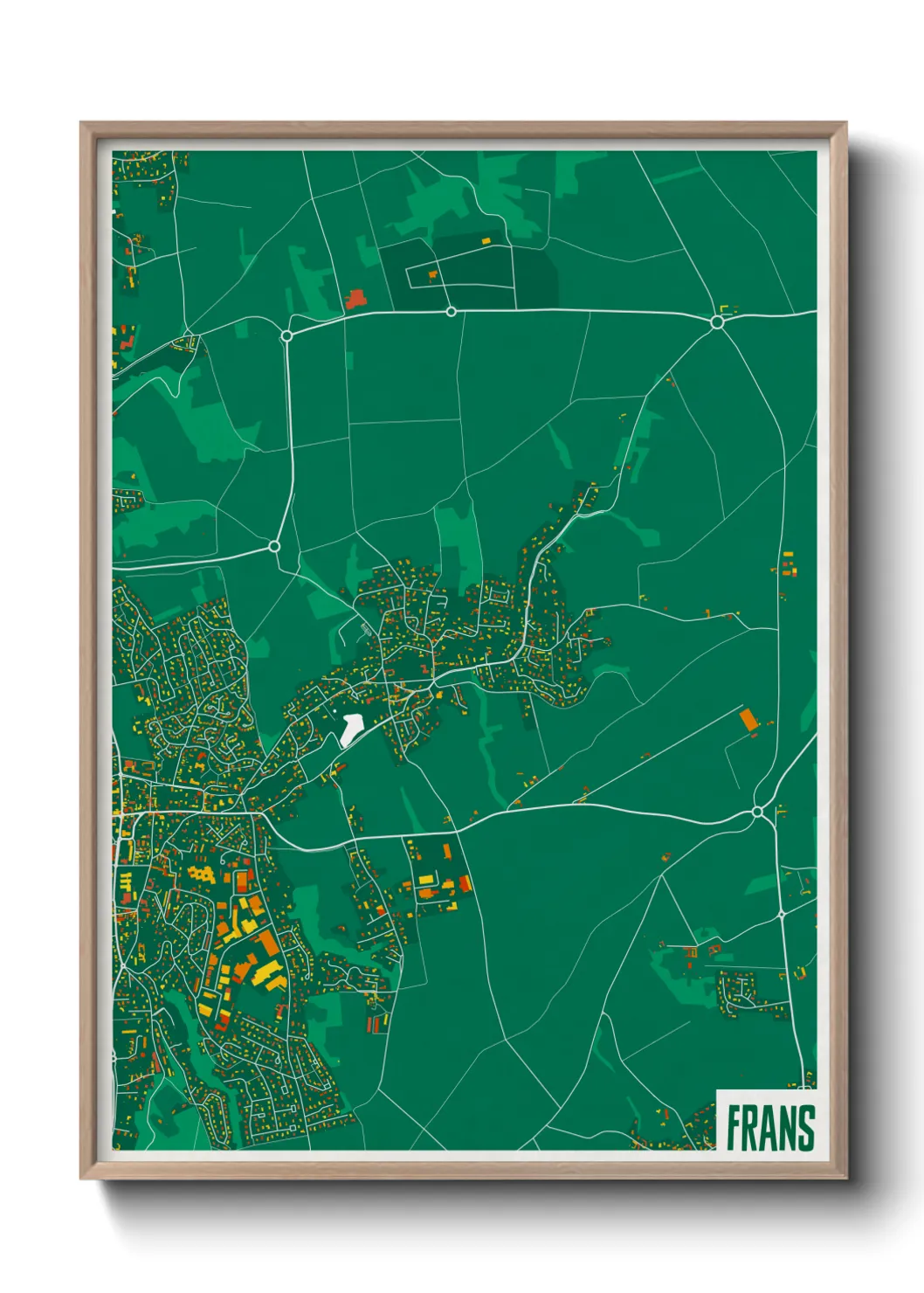 Une affiche de carte sur Frans