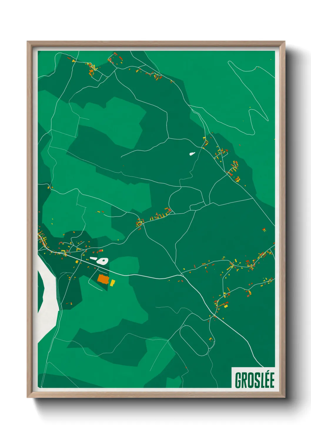 Une affiche de carte sur Groslée