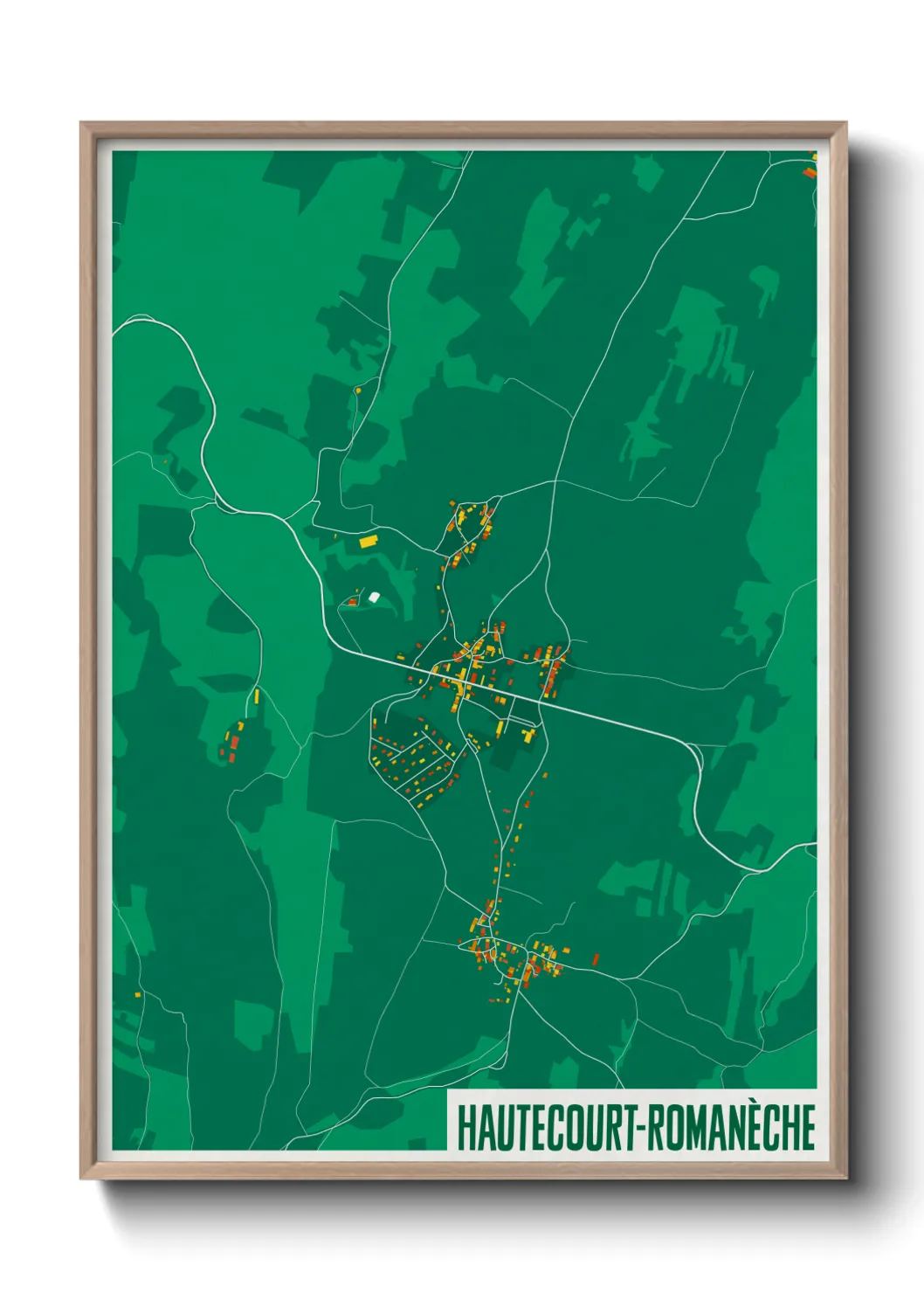 Une affiche de carte sur Hautecourt-Romanèche
