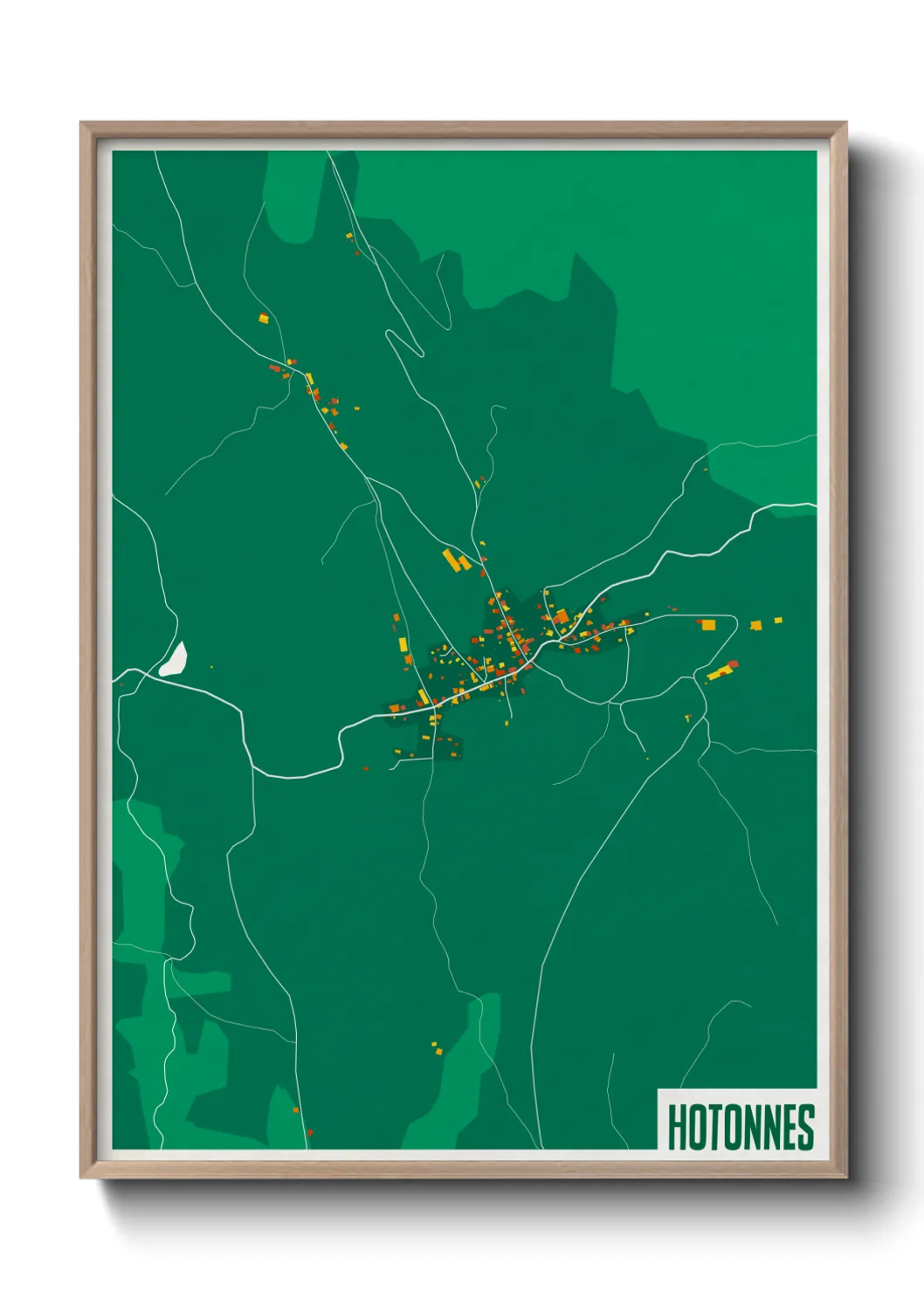 Une affiche de carte sur Hotonnes