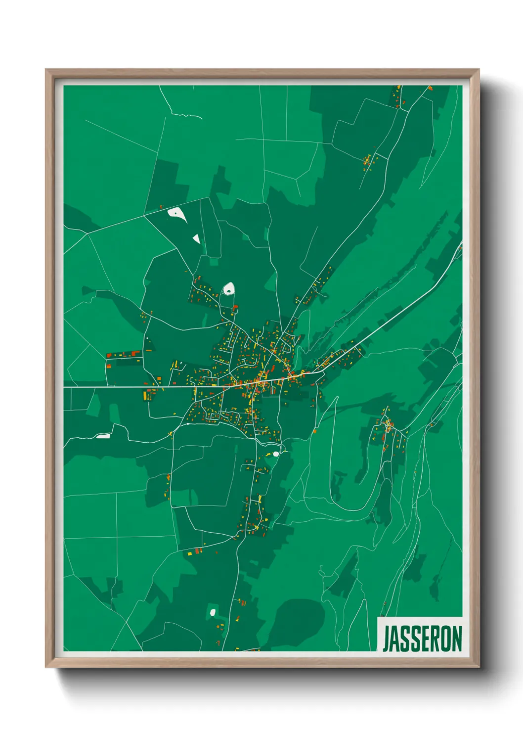 Une affiche de carte sur Jasseron