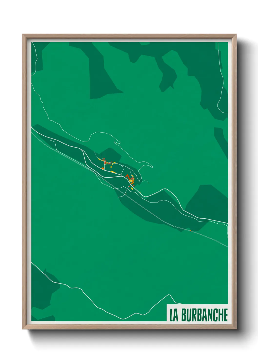 Une affiche de carte sur La Burbanche