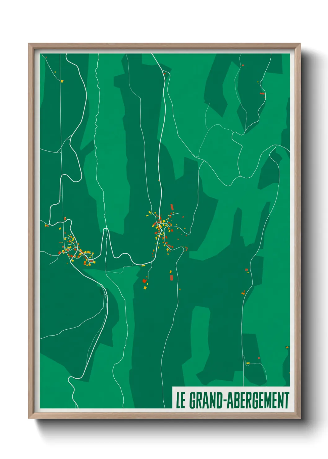 Une affiche de carte sur Le Grand-Abergement