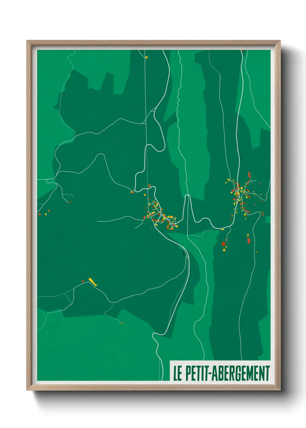 Un poster carteLe Petit-Abergement