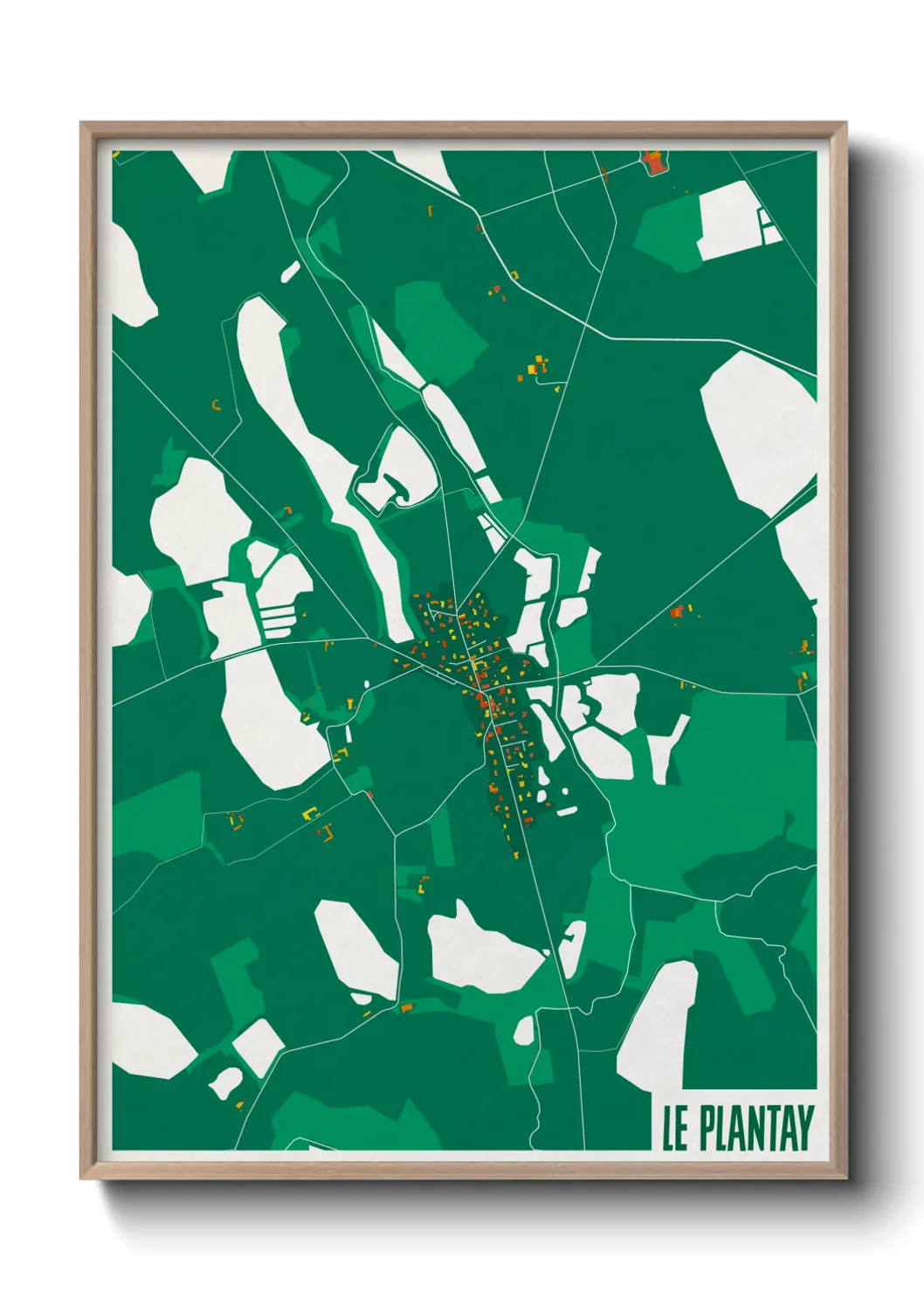 Une affiche de carte sur Le Plantay