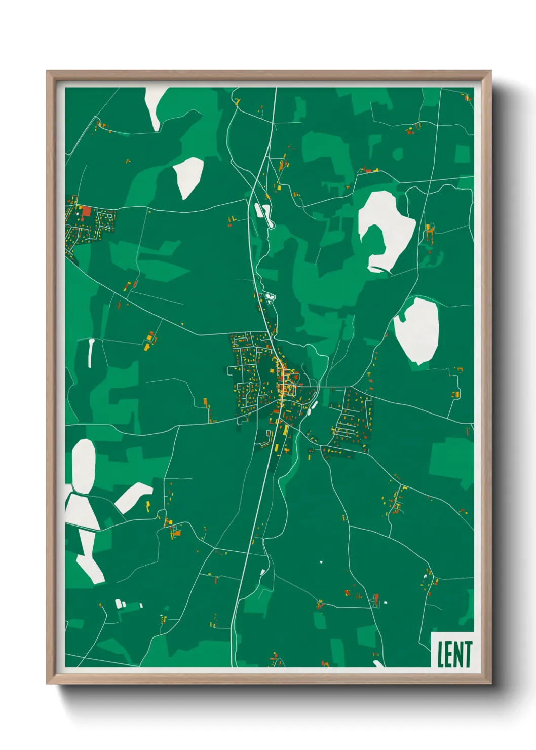 Une affiche de carte sur Lent